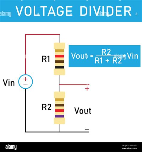 voltage divider circuit , vector , isolated Stock Vector Image & Art ...