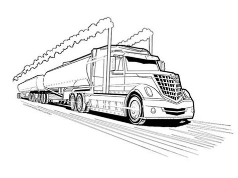 Truck And Trailer Coloring Pages