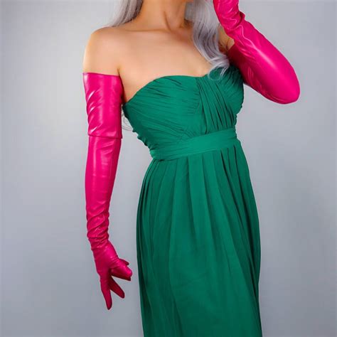 Hot Pink Opera Leather Gloves 70cm 60cm Magenta Evening Gown - Etsy