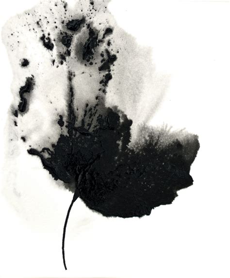 Art Painting Flower Abstract Floral Black White Art - Acrylic On Cotton ...