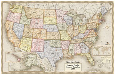 USA Antique Wall Map | Maps.com.com