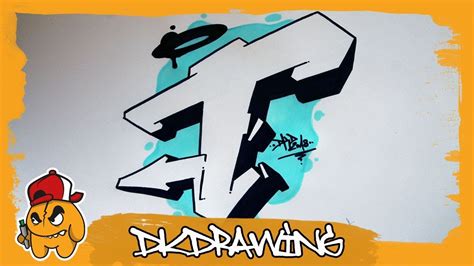 Graffiti Letter T Coloring