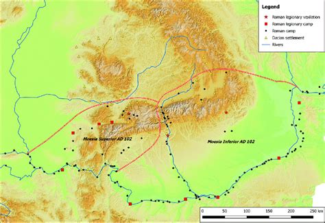 Greater Upper Moesia and Greater Lower Moesia between AD 102-106 ...