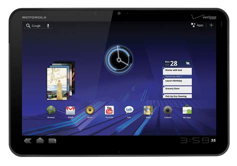 MOTOROLA XOOM Android Tablet Technical Specs