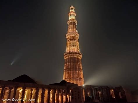 A Romantic Walk at Qutub Minar at Night - FoodRavel - Delhi Diary