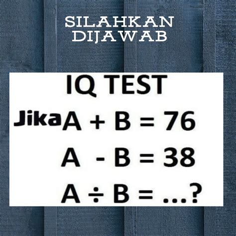 Teka Teki Matematika Sulit Dan Jawaban