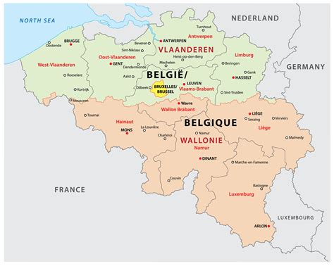 Provinces Of Belgium Map