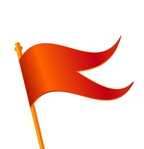 Bhagva Orange Flag vector icon. Hinduism flag icon. Keshariya flag ...