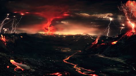 22+ Lightning Wallpaper Volcano Pictures