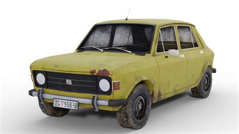 Yugo Zastava Old Rusty Car Low Poly 3D asset | CGTrader