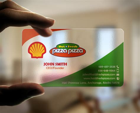 Shell Gas Station with Pizza Pizza Restaurant needs a business card ...