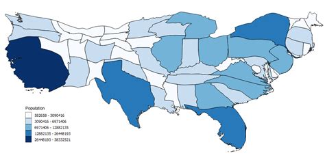 Cartogram Maps: Data Visualization with Exaggeration - GIS Geography