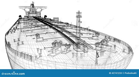 Tanker Crude Oil Carrier Ship Stock Illustration - Illustration of ...