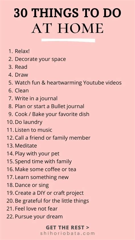 30 Things to Do At Home When Bored | Things to do at home, What to do ...