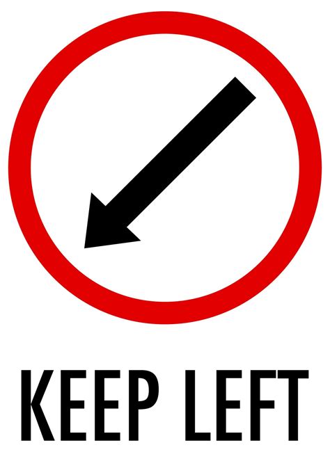 Keep left sign on white background 1437544 Vector Art at Vecteezy