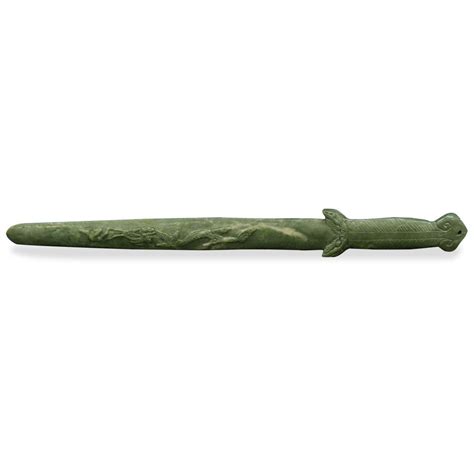 Hand Carved Jade Sword | Jade carving, Carving, Jade