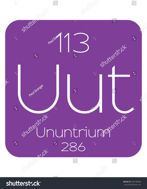 Periodic Table Elements Ununtrium Stock Illustration 324149390 ...