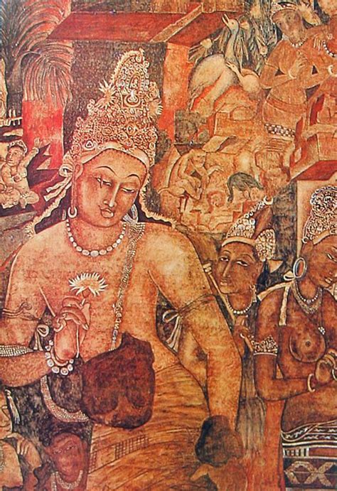 Boddhisattva Padmapani (Reprint of Ajanta Cave Painting), India ...