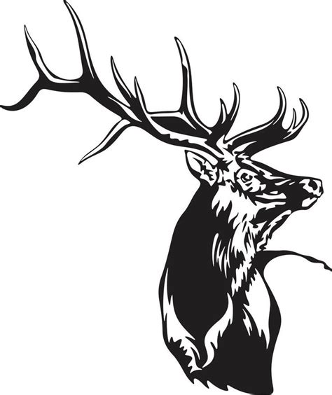 Beautiful Detailed Elk Silhouette Mascot Decal #elkhuntingcakes # ...