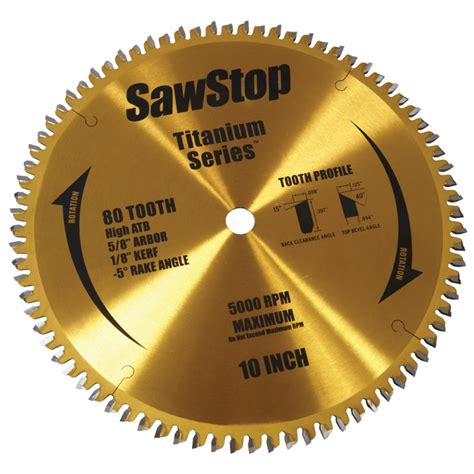 SawStop Titanium Series 10 inch Saw Blade | SawStop Saw Blades