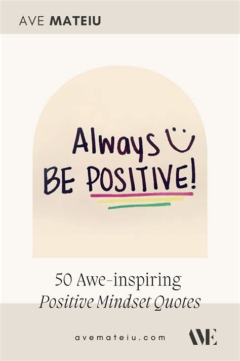 50 Awe-inspiring Positive Mindset Quotes - Ave Mateiu