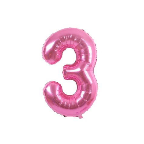 Pink Number Balloons 40 inch (PET) | Balloon Party Singapore