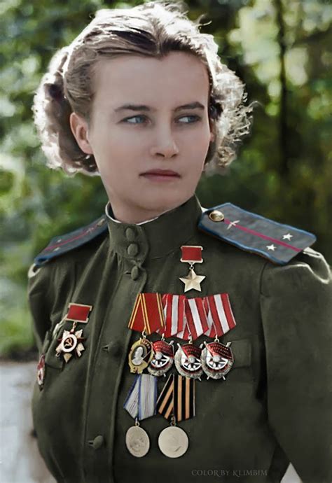 Soviet pilot Natalya Meklin. : wwiipics