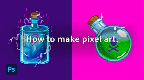 How to Make Pixel Art [Tutorial for Beginners] | Adobe Photoshop ...