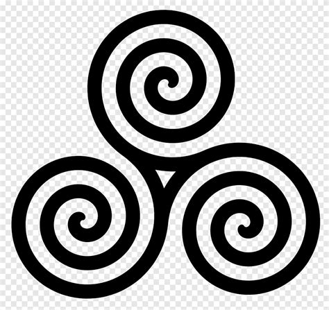 Free download | Black and white illustration, Triskelion Spiral ...