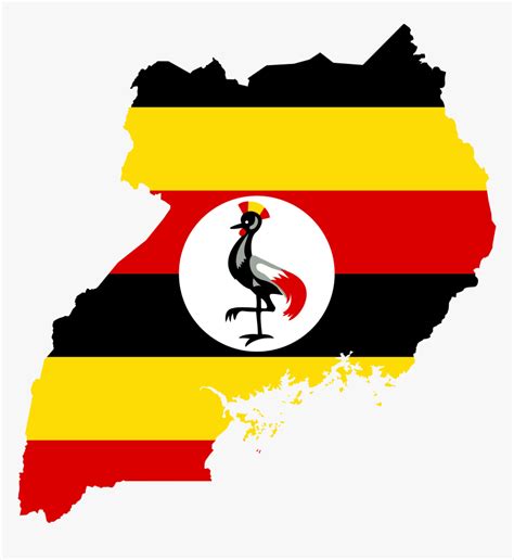 Uganda Flag Map Clip Arts - Uganda Map With Flag, HD Png Download ...