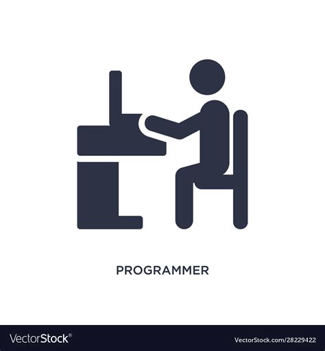 Programmer icon on white background simple Vector Image