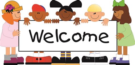 Kids With Welcome Banner