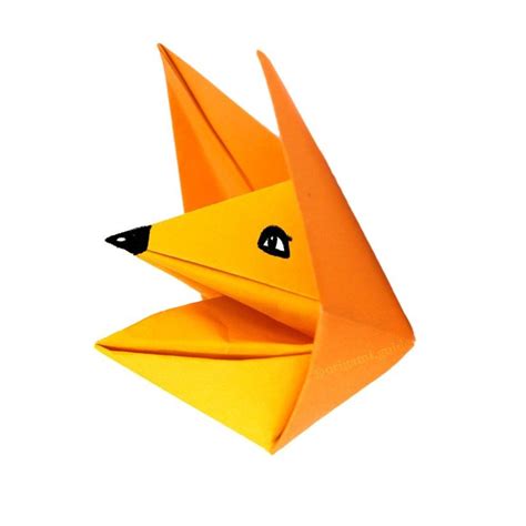 How To Make An Origami Fox Puppet | Origami easy, Kids origami, Origami ...