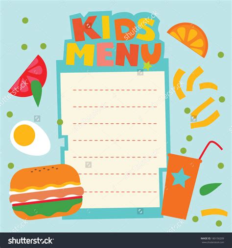 Kids Menu Template