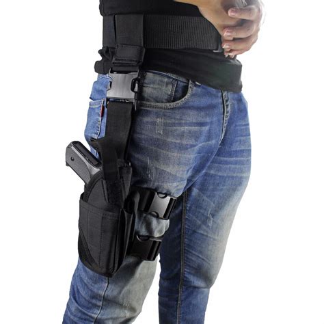 US Tactical Pistol Drop Leg Thigh Holster Elite Police Swat Puttee Gun ...