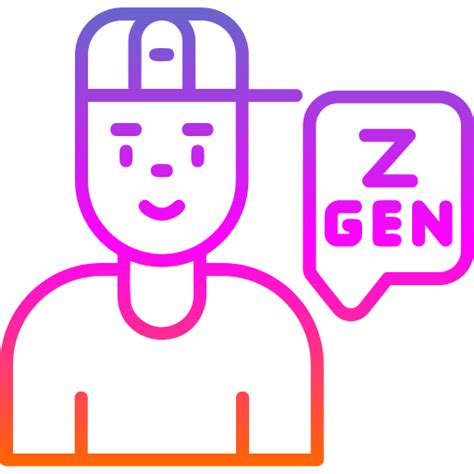 Generation z Generic gradient outline icon