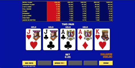 Free Video Poker - Play Video Poker w' No Download / Account