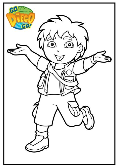 epic diego explorer coloring page | Coloring pages for kids, Kids ...