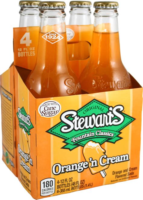 Stewart's Fountain Classics Real Sugar Orange N Cream Soda 12 oz ...