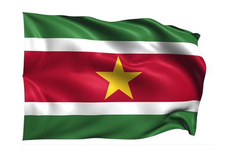 Suriname Waving flag Realistic Transparent Background 15309571 PNG