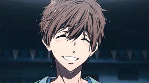 anime, boy, and gif image Anime Boy Smile, Smile Gif, Makoto Tachibana ...