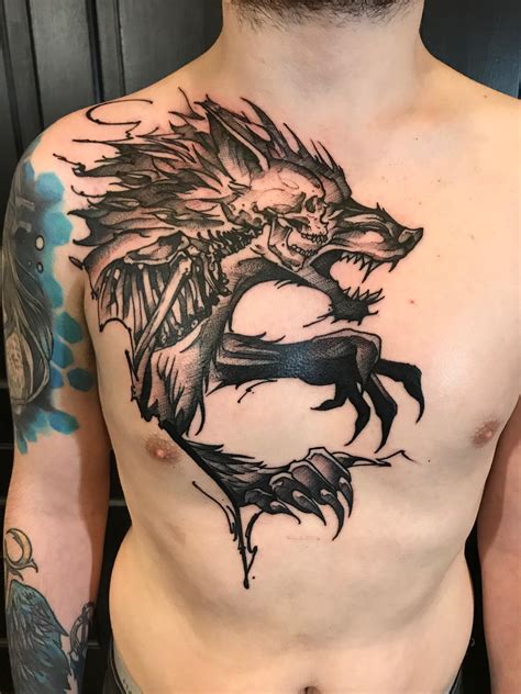 Werewolf by Chuck Day at 9 Dot Studios, Burlington IA : r/tattoos