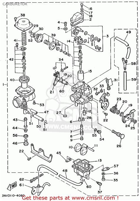 Yamaha 350 Warrior Carburetor Diagram