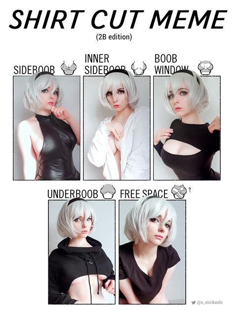 Shirt cut meme 2b edition by me : r/cosplaygirls