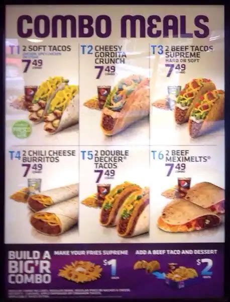 Taco Bell Menu, Menu for Taco Bell, North Delta, Metro Vancouver ...