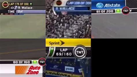 NASCAR on TNT ticker evolution - YouTube