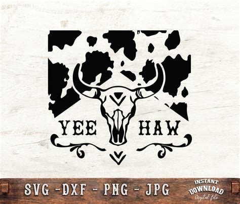 Yee Haw Svg Western Svg Southern SVG Country SVG Cow - Etsy | Cricut ...