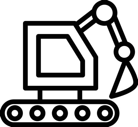 Backhoe Vector Icon Style 22243018 Vector Art at Vecteezy