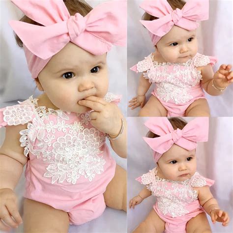 new design Baby girl Clothes Newborn Baby Romper summer pink Baby Girl ...