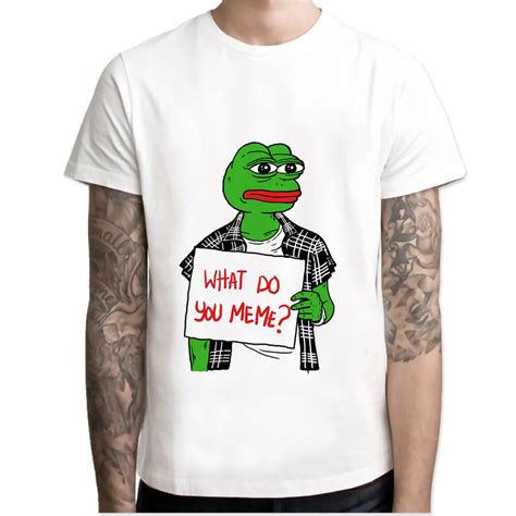 Memes pepe Meme T shirt men t shirt fashion t shirt O Neck white ...